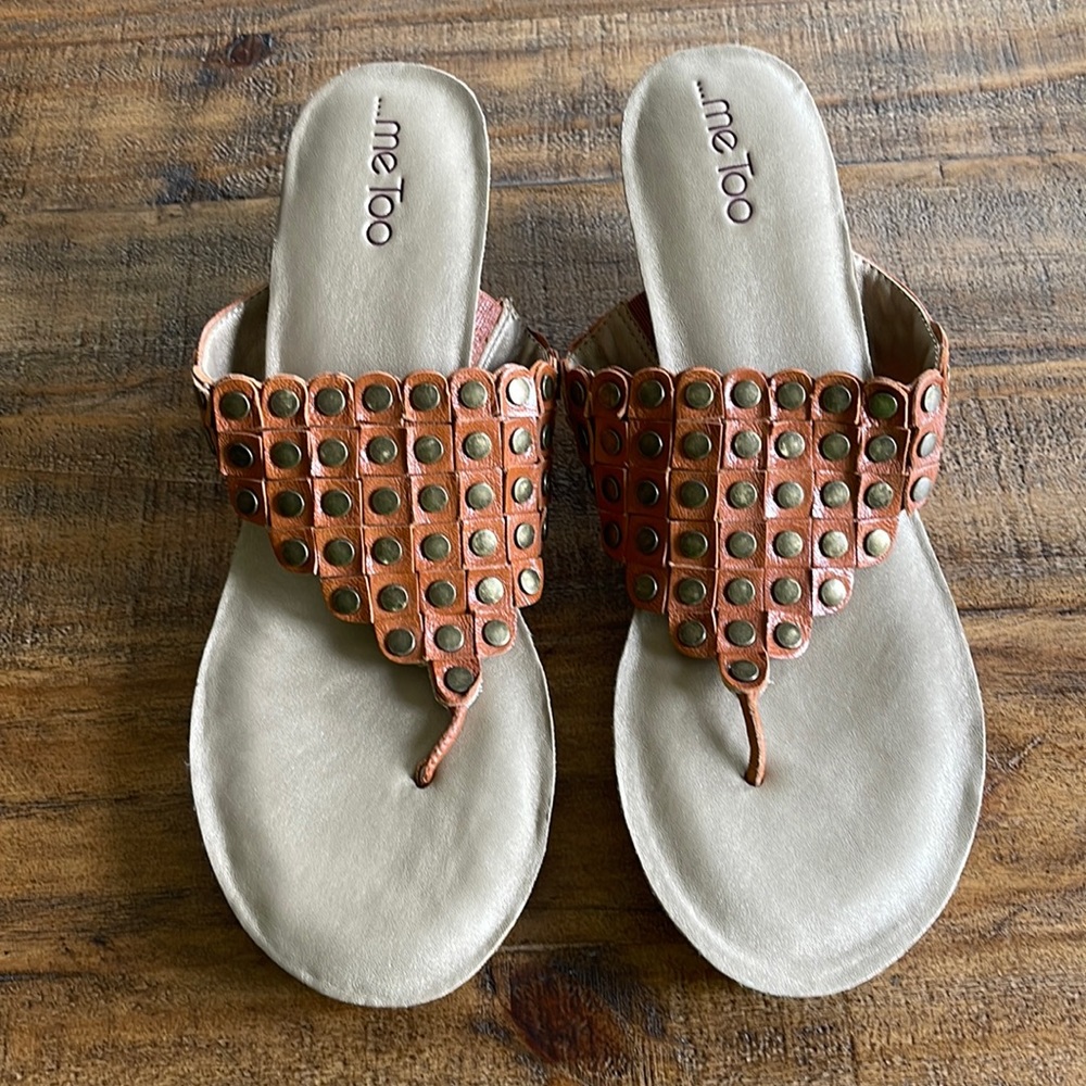 Brown wedge heel sandals. Size 13M